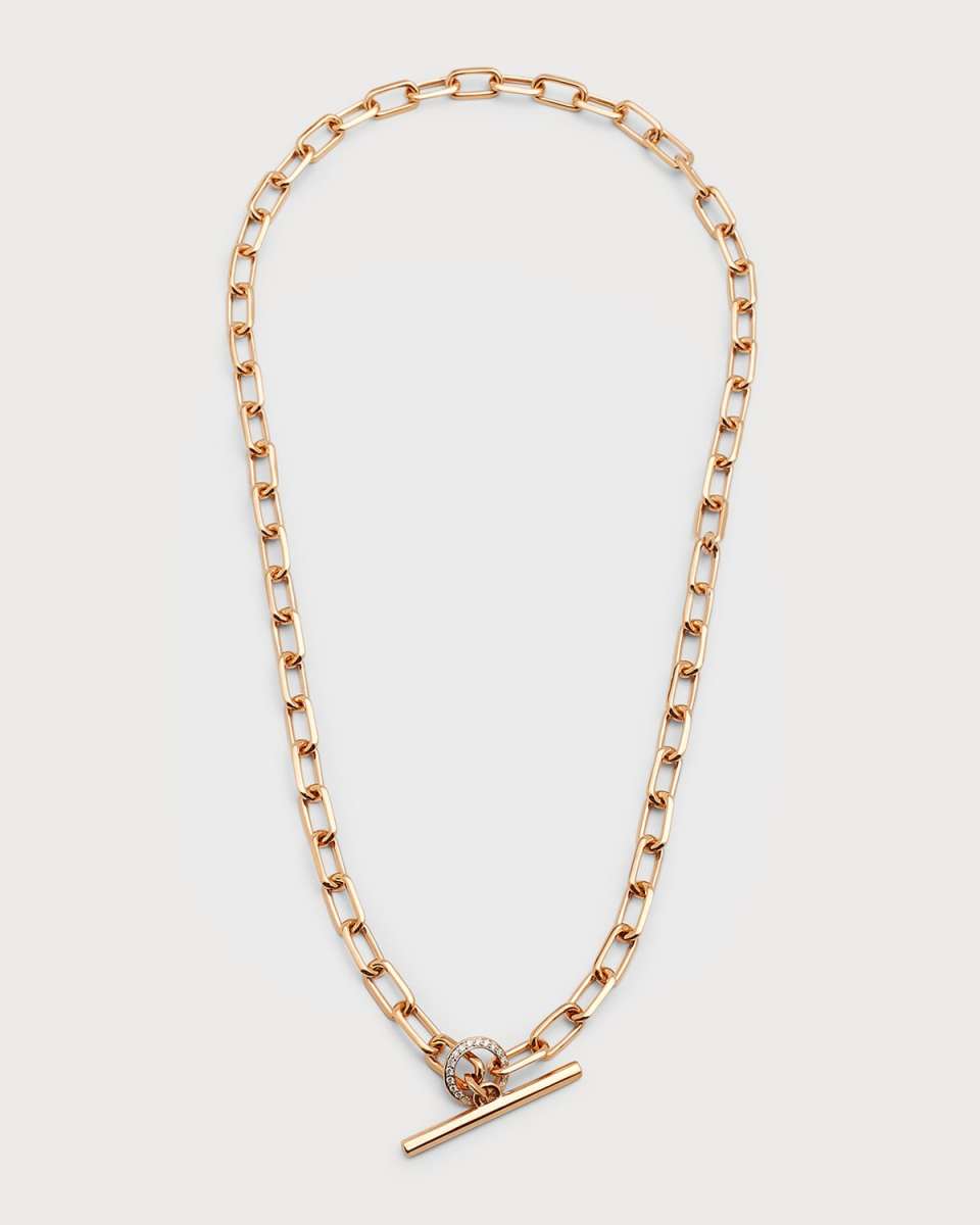 Saxon 18K Diamond Chain Necklace with Toggle Closure